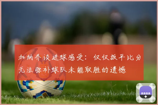 加纳乔谈进球感受：仅仅扳平比分无法弥补球队未能取胜的遗憾